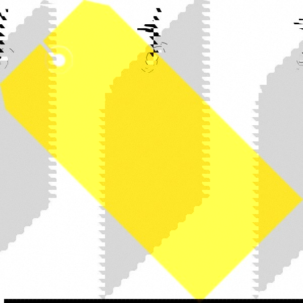 Blank Tag: 4-1/4'' High, Yellow, Synthetic Paper